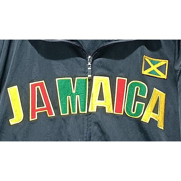 Futbol Track Jacket Mens Medium Black Full Zip Jamaica National Football Team - Picture 3 of 10